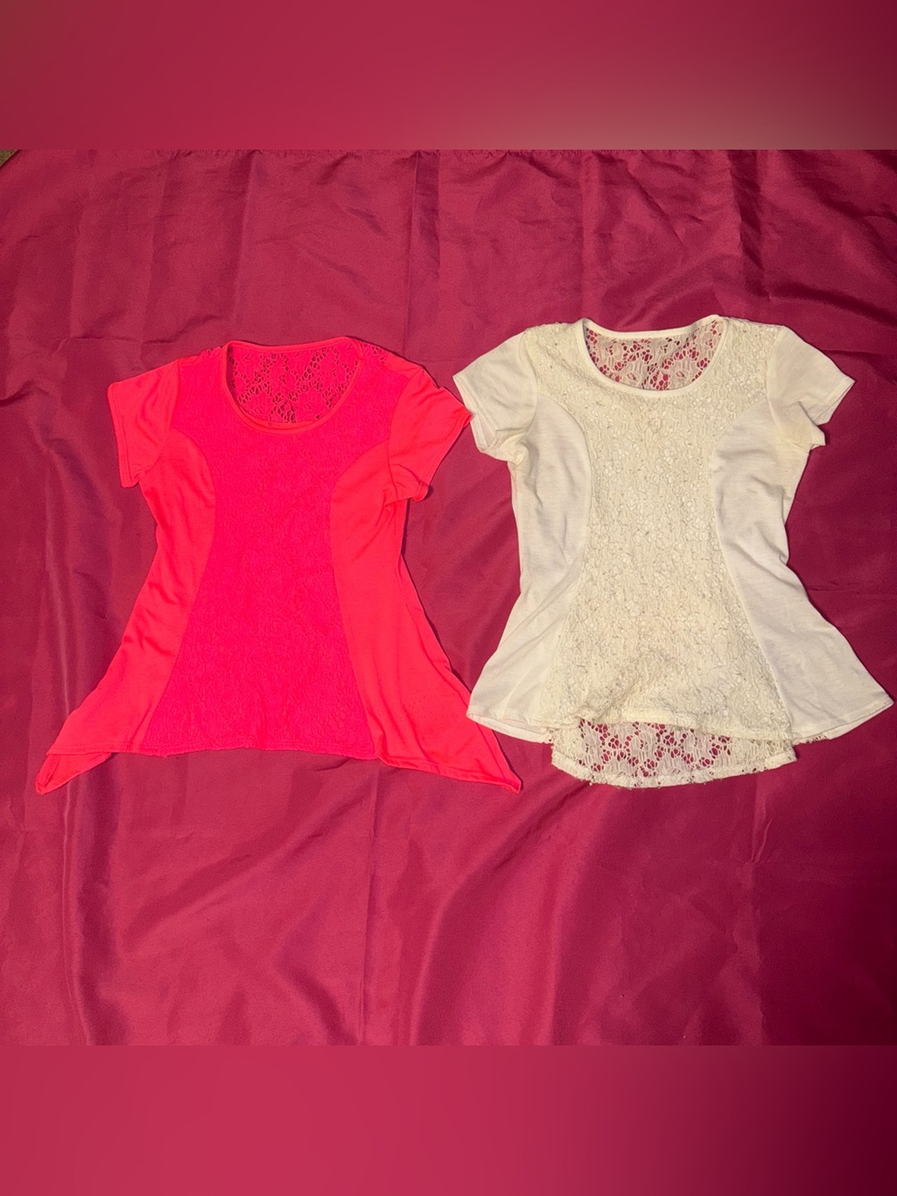 Girls Floral Lace Peplum Blouse size S / Girls size S Blouse Bundle